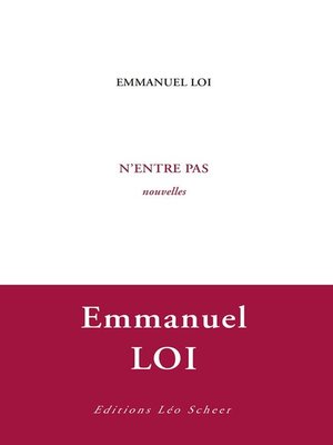 cover image of N'entre pas
